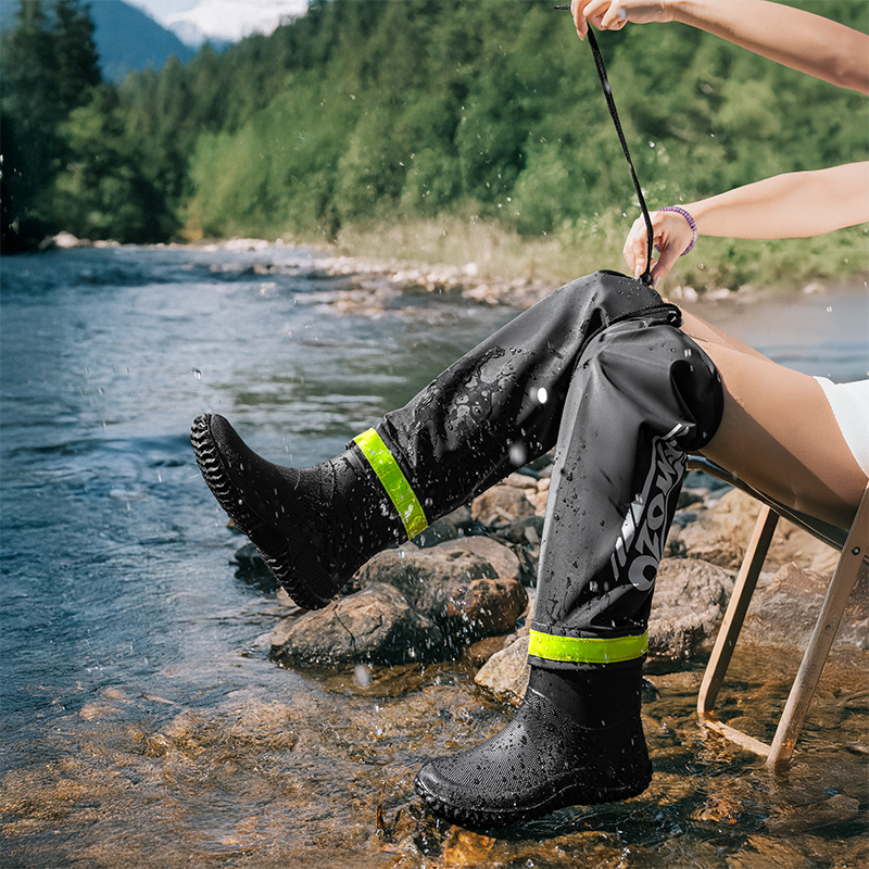Fishing Equipment In - Foldable Outdoor High-top Rain Boots Men's