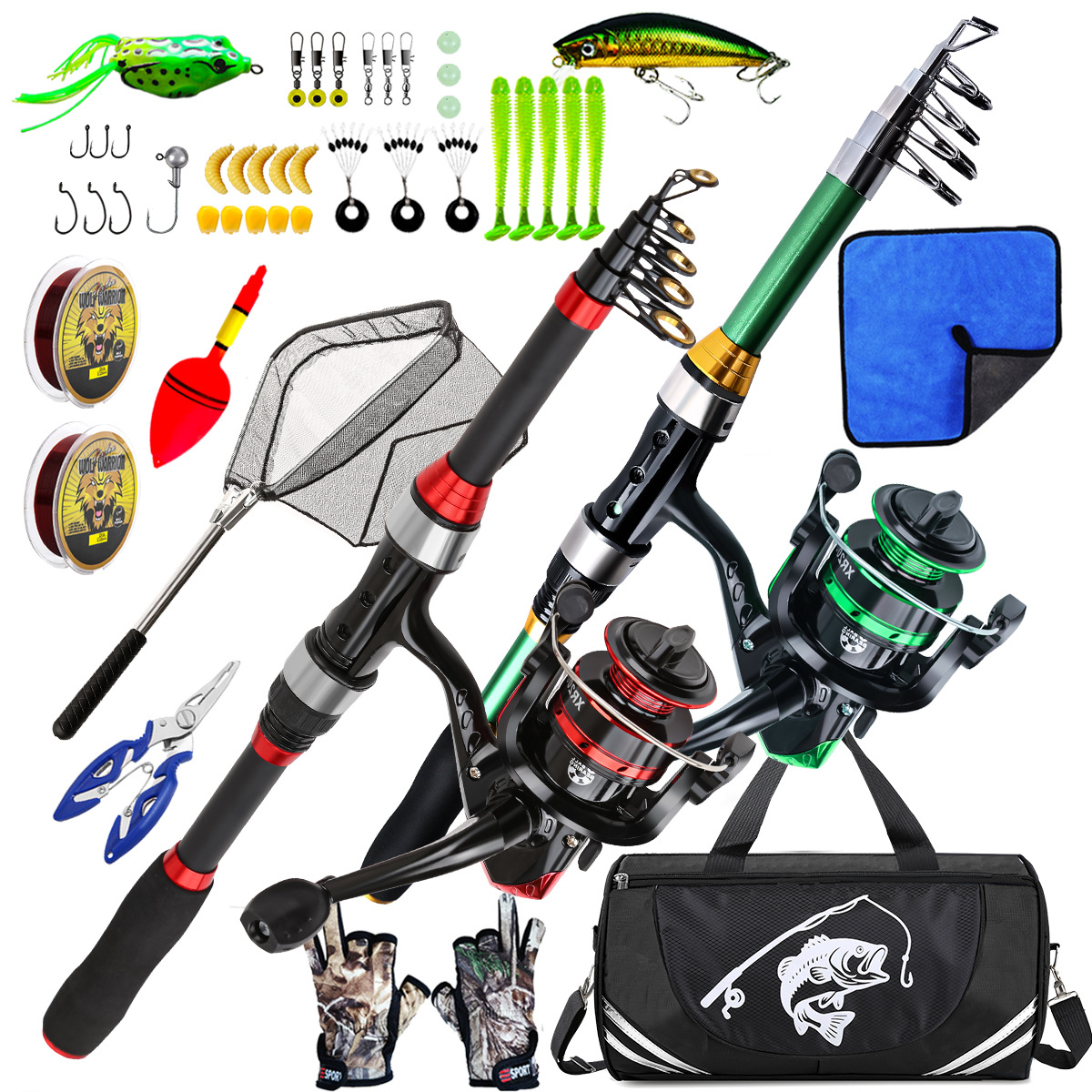 1.8m Telescopic Double Lure Ro - Landing Net Telescopic recensie en prijs