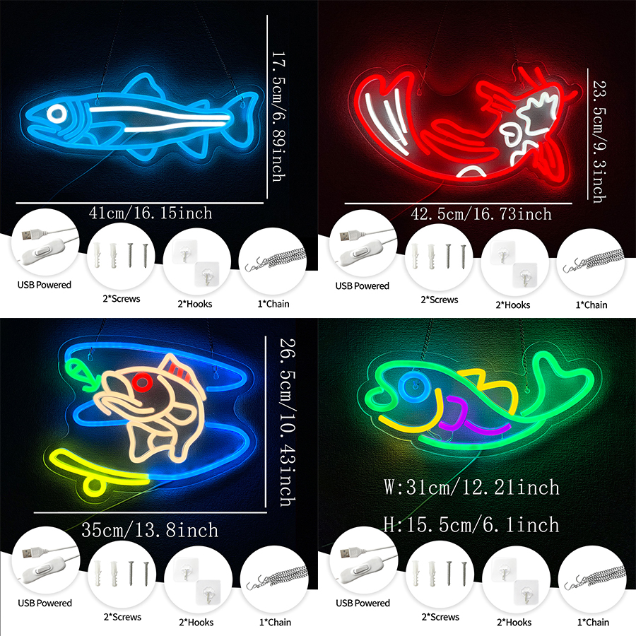 Fish Led Neon Sign, Cartoon Lu - Fishing Equipment Kitchener recensie en prijs