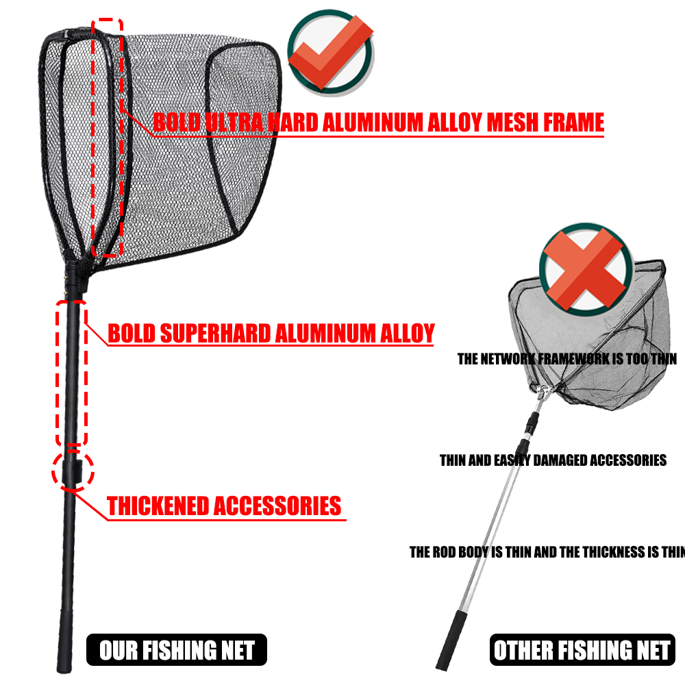 Large Size Aluminum Alloy Fish - Landing Net Telescopic recensie en prijs